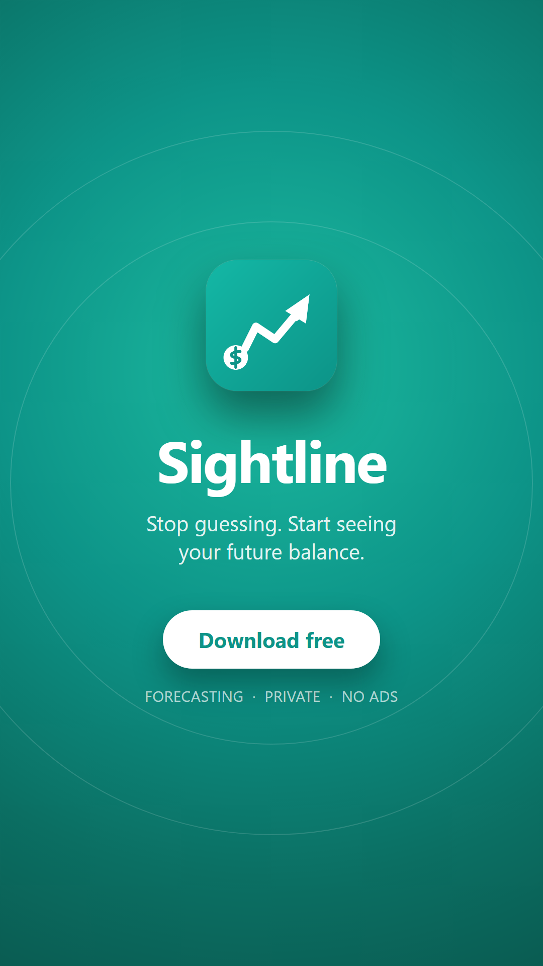 Sightline: Cash Flow Forecast call to action